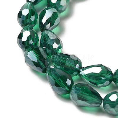 Electroplate Glass Beads Strands EGLA-D015-12x8mm-M-1