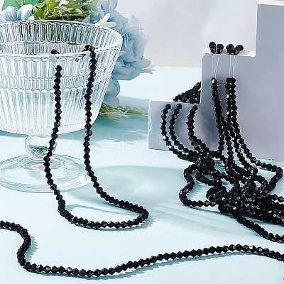 10 Strands Imitate Austrian Crystal Bicone Glass Beads Strands GLAA-HY0001-37C-1