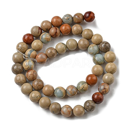 Natural Aqua Terra Jasper Strands G-S150-50-6mm-1