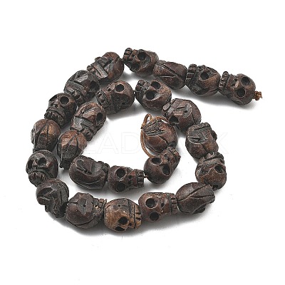 Carved Wood Beads WOOD-Q060-02B-1