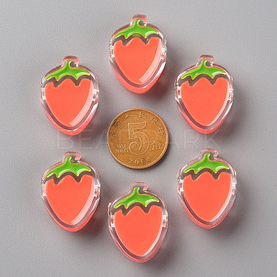 Transparent Enamel Acrylic Beads X1-TACR-S155-003A-1