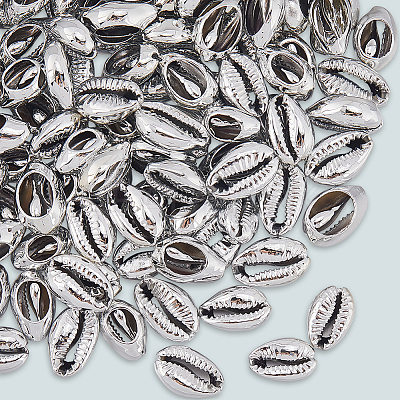 100Pcs Electroplated Natural Cowrie Shell Beads BSHE-LT0001-05B-1