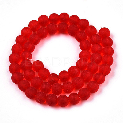 Transparent Glass Beads Strands GLAA-T032-T8mm-MD09-1