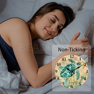 MDF Printed Wall Clock HJEW-WH0058-033-1