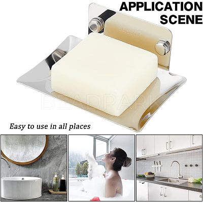 304 Stainless Steel Soap Dishes AJEW-UN0001-24P-1
