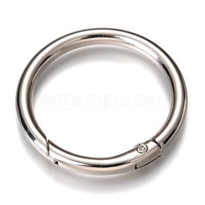 Zinc Alloy Spring Gate Rings PALLOY-C100-01P-07-1