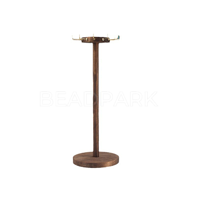 Rotatable Wood Necklace Display Stands AJEW-M044-01-1