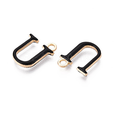 Rack Plating Alloy Enamel Pendants ENAM-T024-53U-G-1