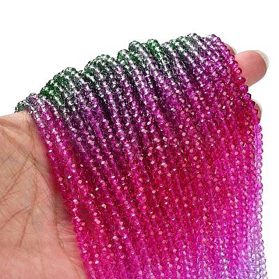 Transparent Painted Glass Beads Strands DGLA-A034-T4mm-A06-1