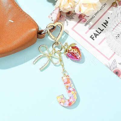 Alloy & Resin Pendant Decorations HJEW-YW00401-02-1