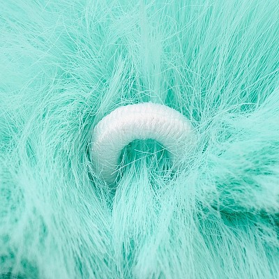 Handmade Faux Rabbit Fur Pom Pom Ball Covered Pendants WOVE-F020-A03-1