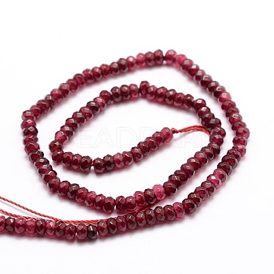 Dyed Natural Malaysia Jade Rondelle Beads Strands G-E316-2x4mm-10-1