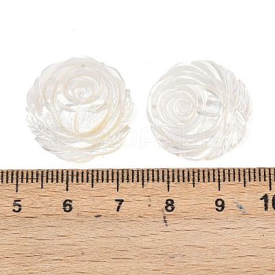 Natural White Shell Carved Pendants SSHEL-B006-02-1
