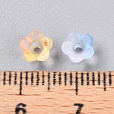 Frosted Transparent Acrylic Beads OACR-N137-72F-1