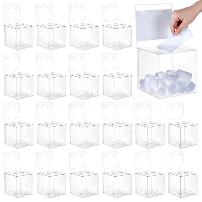 Flodable Transparent PVC Packing Hanging Boxes CON-WH0112-069-1