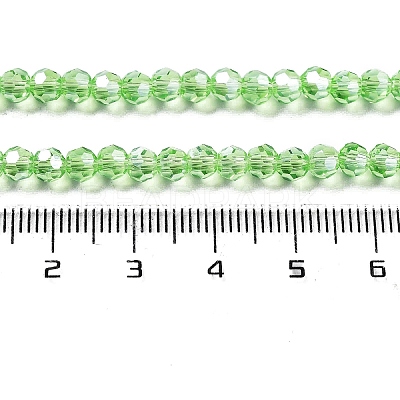 Electroplate Transparent Glass Beads Strands EGLA-A035-T4mm-A09-1