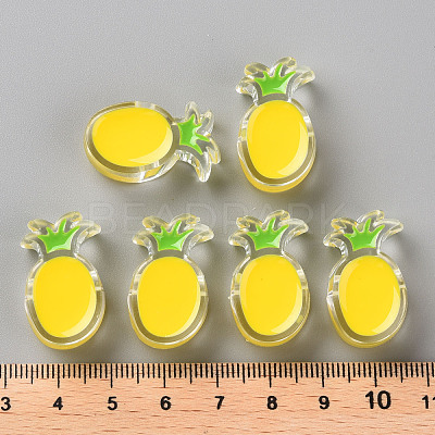 Transparent Enamel Acrylic Beads TACR-S155-002H-1
