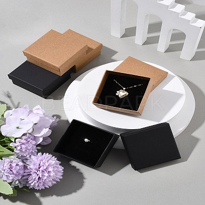 12Pcs 2 Colors Cardboard Paper Jewelry Set Boxes CBOX-FS0001-01-1