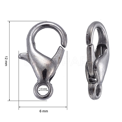 Zinc Alloy Lobster Claw Clasps E102-B-1