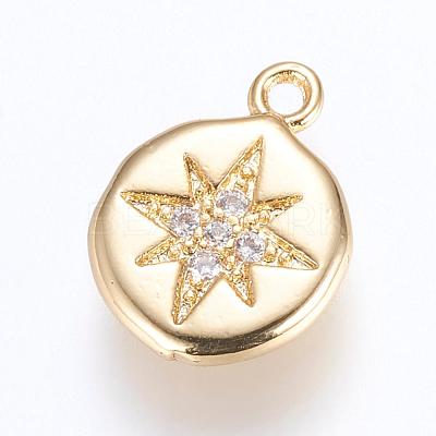 Brass Charms ZIRC-G116-08G-1