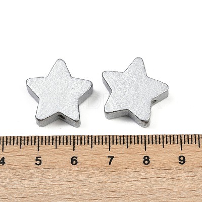 Spray Painted Wood Beads WOOD-F017-01B-1