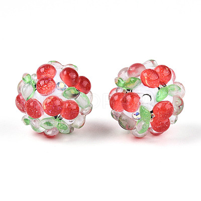 Fruit Round Resin Beads LS-RESI-T059-03F-1