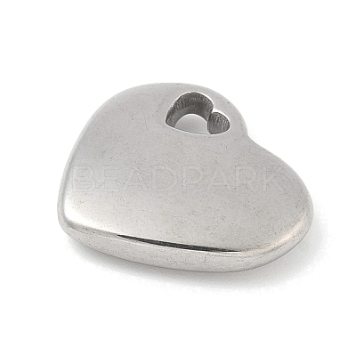 304 Stainless Steel Heart Pendants STAS-R162-01P-02-1