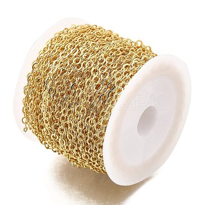 Rack Plating Brass Cable Chains CHC-M001-03G-02-1