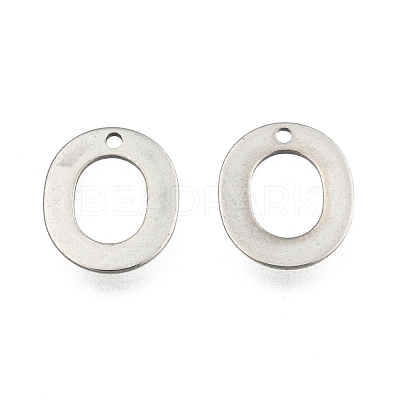 Tarnish Resistant 304 Stainless Steel Letter Charms X-STAS-O072-O-1