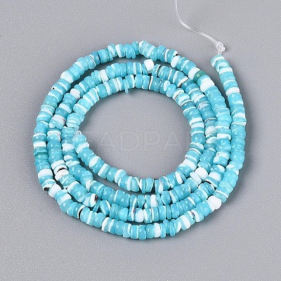 Natural Trochid Shell/Trochus Shell Beads Strands SSHEL-N040-21B-1