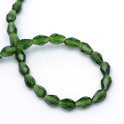 Transparent Glass Bead Strands X-GLAA-R168-8x11-01E-1