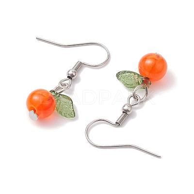 Acrylic Dangle Earrings EJEW-JE05750-02-1