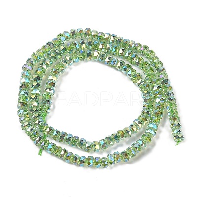 Electroplate Glass Beads Strands GLAA-Q105-03J-1