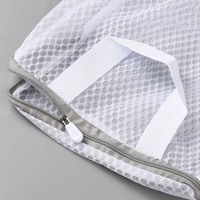 Polyester Mesh Zipper Laundry Bags with Handles ABAG-TAC0003-13A-03-1
