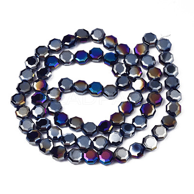 Electroplate Glass Beads Strands EGLA-N002-27-G01-1