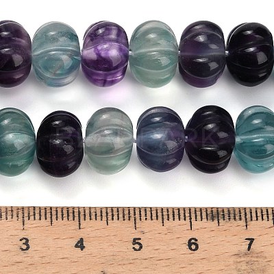 Natural Fluorite Carved Beads Strands G-L634-O02-02-1