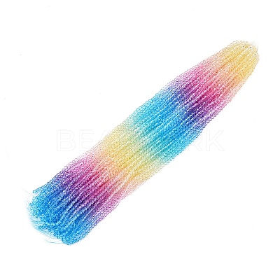 Gradient Color Baking Paint Glass Bead Strands DGLA-A039-T2mm-A07-1