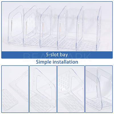5-grid Plastic Bookends ODIS-WH0038-295-1