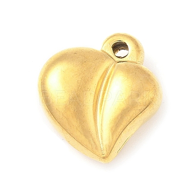 304 Stainless Steel Heart Pendants STAS-R162-01G-06-1
