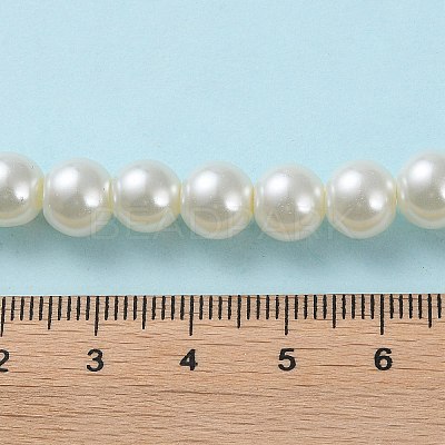 Baking Paint Pearlized Glass Pearl Round Bead Strands X-HY-Q330-8mm-02-1