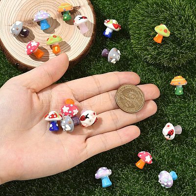 7Pcs 7 Colors Handmade Lampwork Bumpy Beads LAMP-YW0001-94-1