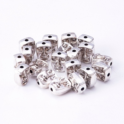 Tibetan Style Alloy Human Face Beads X-TIBEP-GC184-AS-NR-1