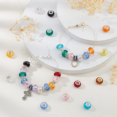 72Pcs 12 Colors Handmade Glass European Beads GLAA-DC0001-55-1