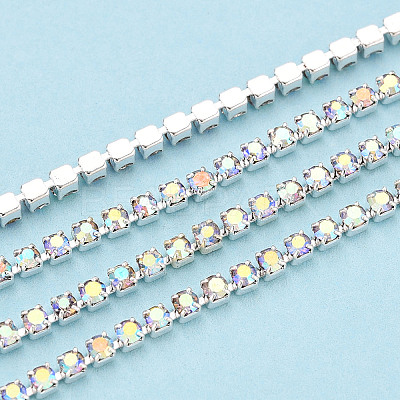 Brass Rhinestone Strass Chains CHC-T001-SS4.5-02S-1