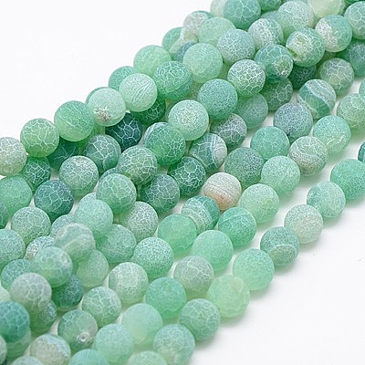 Natural Weathered Agate Beads Strands G-G589-6mm-08-1