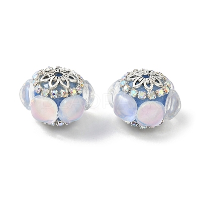 Acrylic Rhinestone Rondelle Beads CLAY-NH0003-02AS-06-1
