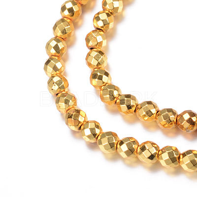 Electroplate Non-magnetic Synthetic Hematite Bead Strands G-Q465-23G-1