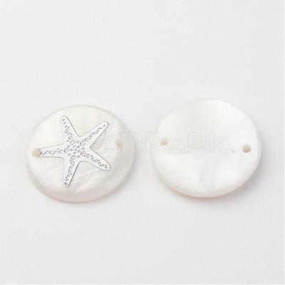 Freshwater Shell Links connectors SHEL-S247-14-1