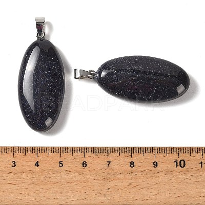 Synthetic Blue Goldstone Pendants GG-CBACB71-01P-16-1