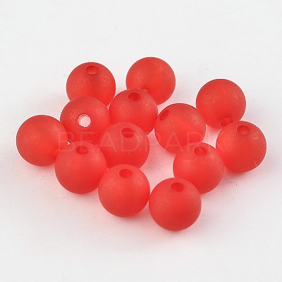 Transparent Acrylic Ball Beads FACR-R021-8mm-04-1